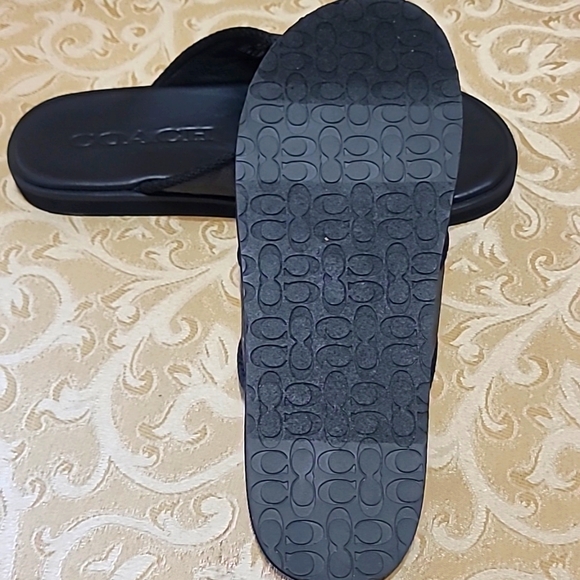 COACH MEN BLACK SLIDE size 9 - Picture 4 of 5